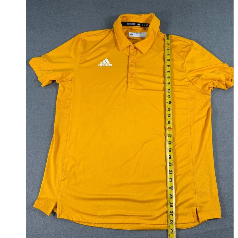 Adidas Men's Yellow Polo Shirt‎ Size Large Performance Golf Athletic Top Large